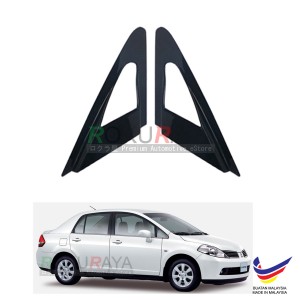 Nissan Latio SC11 Sedan Aerodynamic Front Triangle Side Window Mirror Cover (J's JS Racing Design)